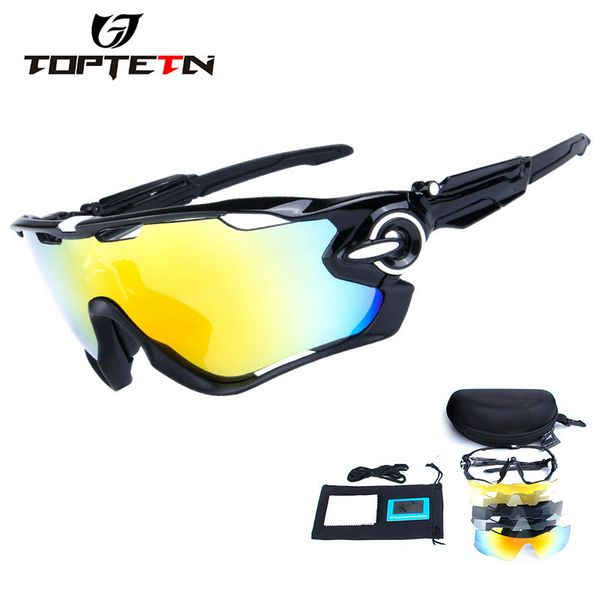 

5 lens brand new jaw outdoor sports cycling sunglasses eyewear tr90 men women bike bicycle cycling glasses goggles