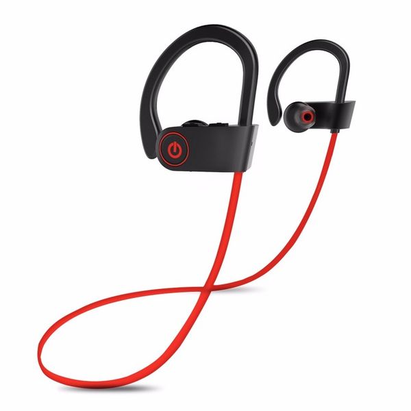 

tbt u8 wireless earphone bluetooth 4.1 headset with microphone ear hook sport in ear for huawei xiaomi anrroid