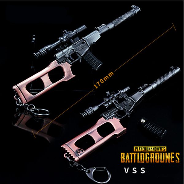 Gioco PUBG SKS SCAL Cartuccia staccabile Modello di pistola 17CM Portachiavi Di alta qualità Portachiavi Game Lover Gifts229B