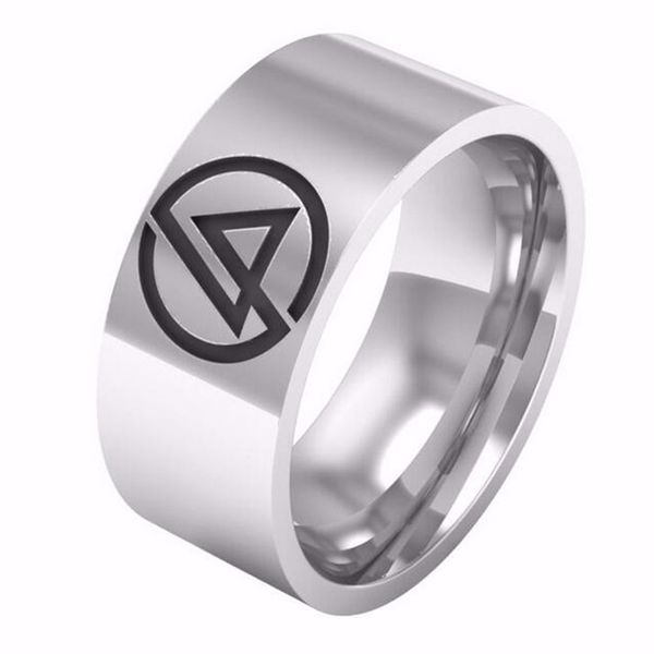 

whole salethe men's fashion rings symbol linkin park rock band stainless steel ring wholesale, Golden;silver