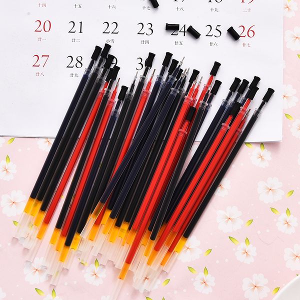

10pcs/lot neutral pen core needles bibi core 0.38mm black and red fountain pen students learn stationery products wholesale, Black;red