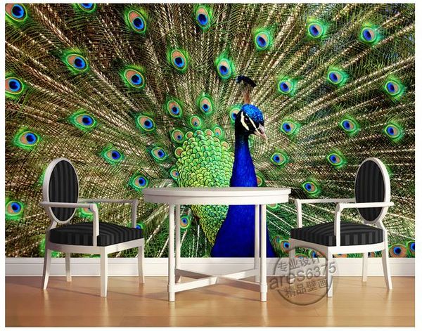 

павлин красочные перья hd тв фоне стены росписи 3d обои 3d обои для тв фоне