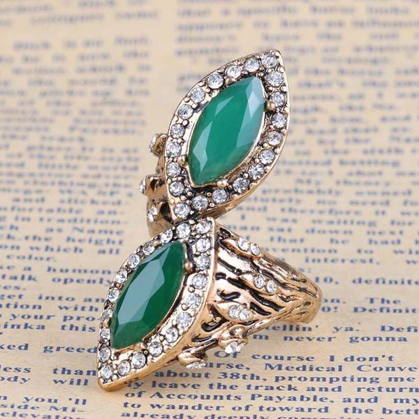 

wlp 2018 new fashion wedding ring green stone gift acrylic india jewellery wholesale brand turkish party jewelry, Golden;silver