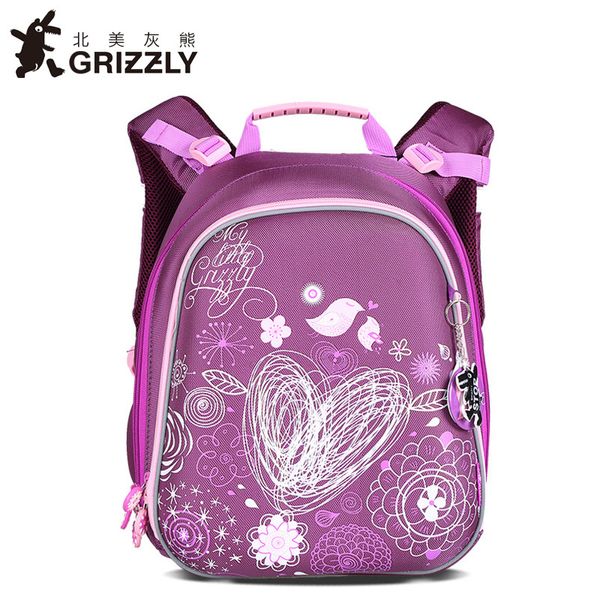 

grizzly new cartoon primary school bags children satchel multifunctional orthopedic backpacks school for kids girls grade 1-4