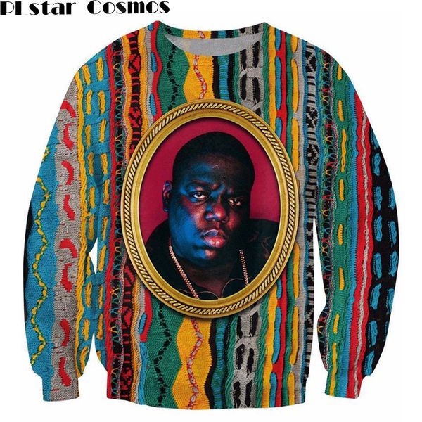 

PLstar Cosmos Sweatshirt Notorious B.I.G. jumper Biggie Smalls Character print Sweats Fashion Clothing Women Men Pullover