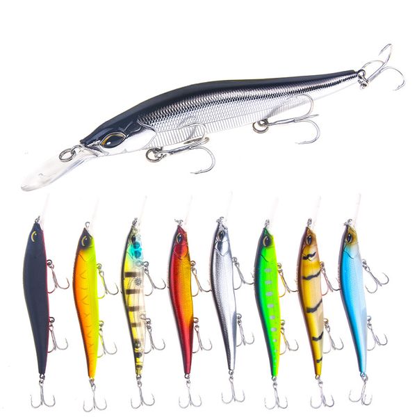 

new realistic alive fish swimbait 8colors 13.5cm 13.9g outh culter fishing baits 3 vmc hooks hard lure