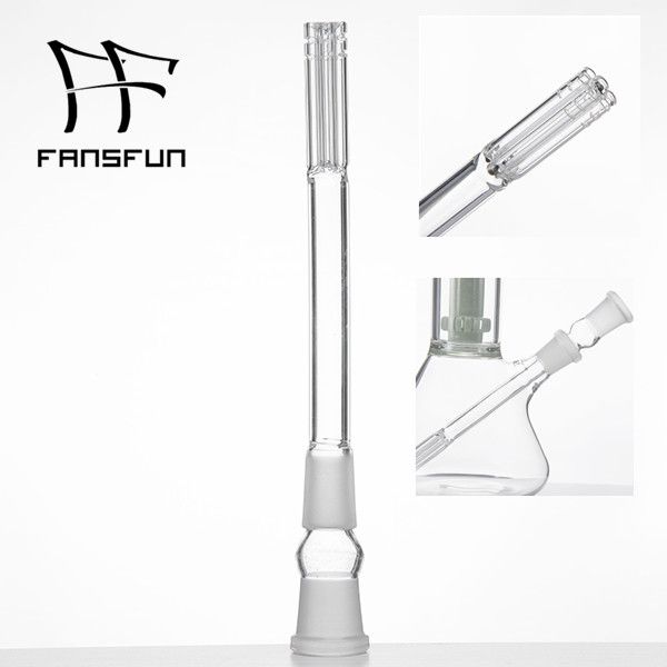 Six Fumaça Armada de Vidro Down Tubo Stem 18mm Feminino para 18 Masculino Gelinhado Joint Dropdown para Bong Tubos de Água Dab Rigs 280