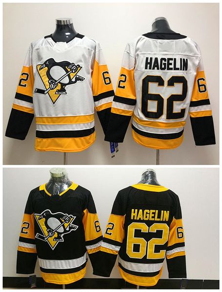 

2018 new ad pittsburgh penguins 62 carl hagelin jersey black white authentic stitched hockey jerseys mix order, Black;red