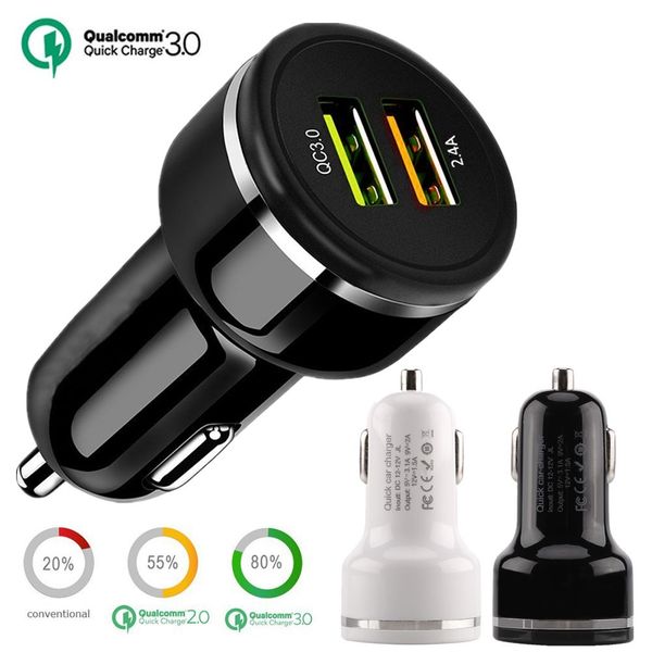 

Qc 3 0 fa t quick car charger auto power adapter 5v 3 1v 9v 2a dual u b port quick car charger for iphone 7 8 x am ung 6 7 8 9 pc mp3