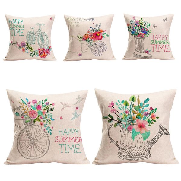 

2018 gajjar home happy sunmer time throw pillowcase pillow covers
