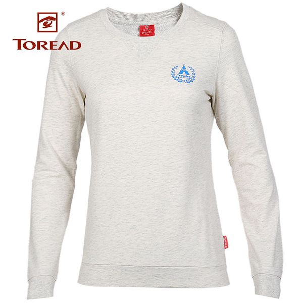 

toread pathfinder women's wear autumn style outdoor sports comfortable round neck bottoming shirt long sleeve t-shirt, Gray;blue