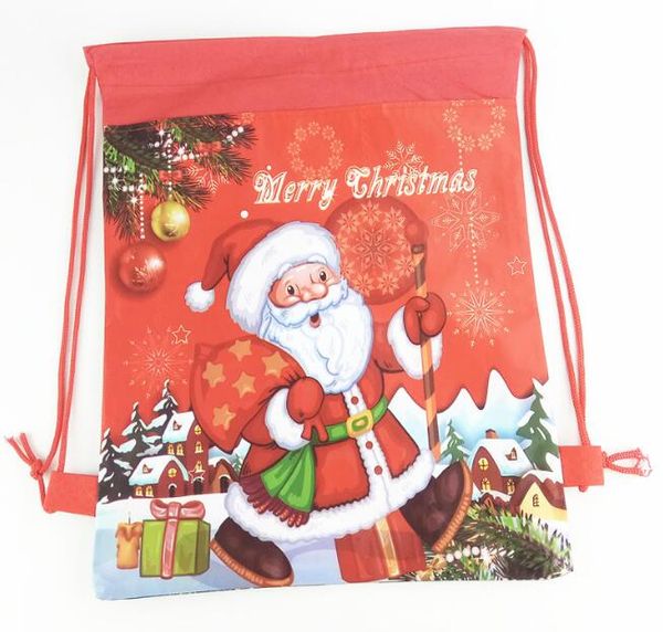 

christmas non woven gift bag sacks merry christmas new year bags cartoon santa claus red blue sacks