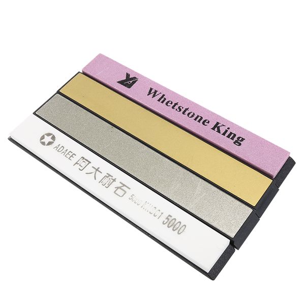 

adaee 4pcs lot 240#,500#, 1000#,5000# whetstone sharpening stones for knife sharpener open edge coarse fine sharpen h1