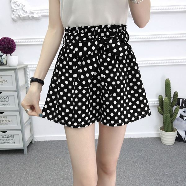 pantaloncini vita alta con fiocco