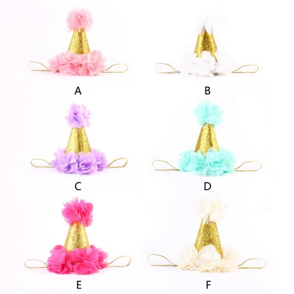 

handmade newborn felt glitter crown flower headband for birthday party diy hair accessories children headwear