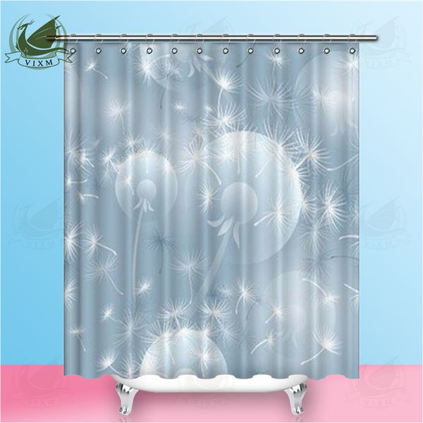 Acheter Vixm Home Pissenlit Blowball Tissu Rideau De Douche Rideau De Bain Bleu Gris Pour Salle De Bains Avec Crochet Anneaux 72 X72 De 1665 Du