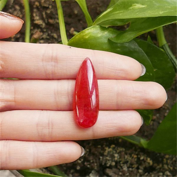 

23.33 carat natural rhodonite garnet loose gemstone cabochon ngtc certificate brazil bare stone surface, Black