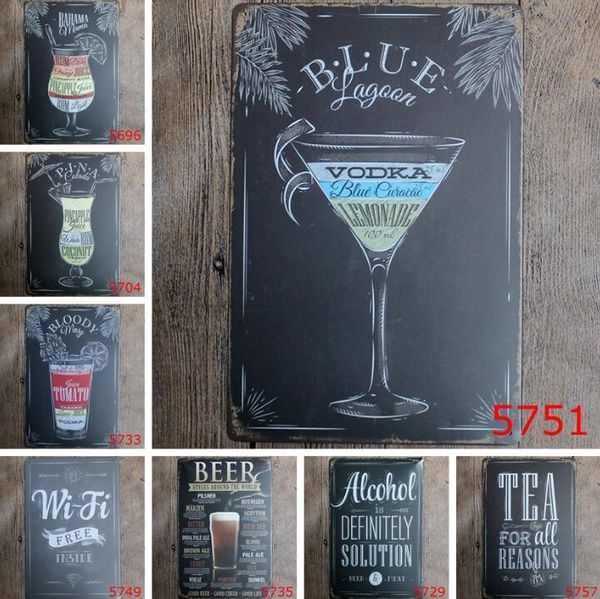 2019 Vintage Metal Tin Signs For Wall Decor Beer Iron Paintings 20
