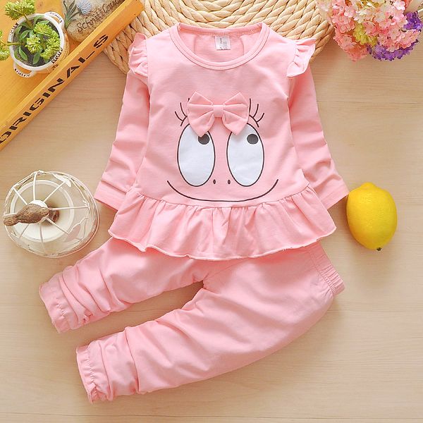 

cola baby girls clothing set spring autumn kids tracksuit set for girls kids casual suits baby girls outfit costume clothes, White