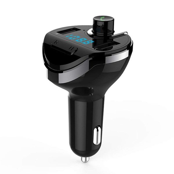 

bluetooth fm transmitter wireless in-car bluetooth car kit car radio adapter 3.1 a charger with dual usb charging ports
