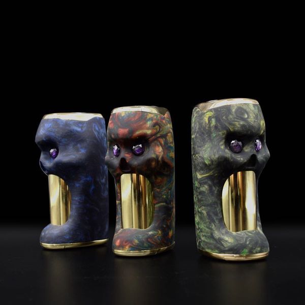 

Authentic XO Vapor SKULL 100W Mod XOVAPOR Zine Alloy Stable Wood TC Box Mod Fit 510 Tank 18650 20700 21700 Battery DHL Free