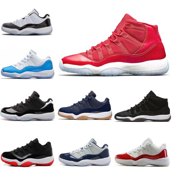 

men women 11 basketball shoes 11s mens concord 45 legend blue prom night cool grey space jam designer sneaker shoes size 36-45