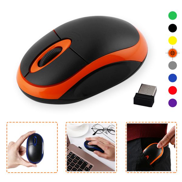 

2.4ghz wireless mouse mini portable cordless optical ultra slim gaming mice with usb receiver for lappc macbook
