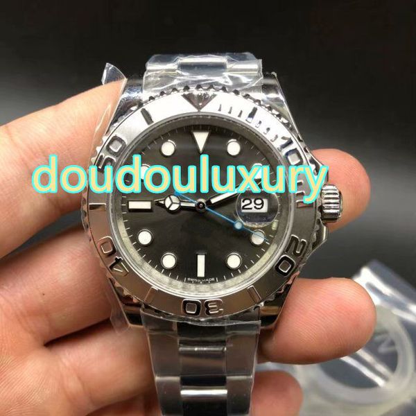 

most advanced men's fine watch 2836 automatic mechanical sweeping sports watch stainless steel waterproof business watch, Slivery;brown