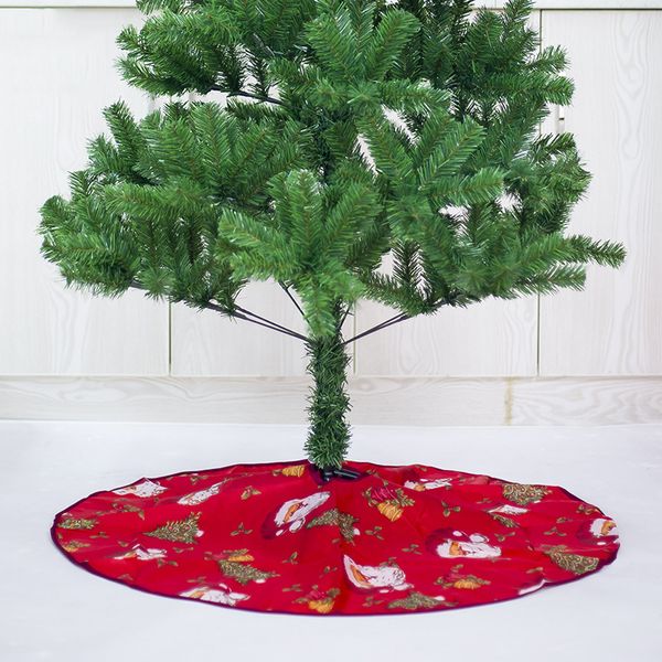 

1pcs 90cm red santa claus snowflake flower christmas tree skirt aprons home xmas new year decor festival party decoration 62304