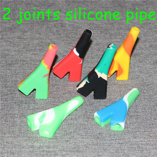 Novo Inquebrável Blunt Bubbler Silicone Vidro Inteligente Mini Viagem Bubblers Cigarro Filtro De Vidro Tubo De Água Mini Viagem Silicone Bong Pipe DHL