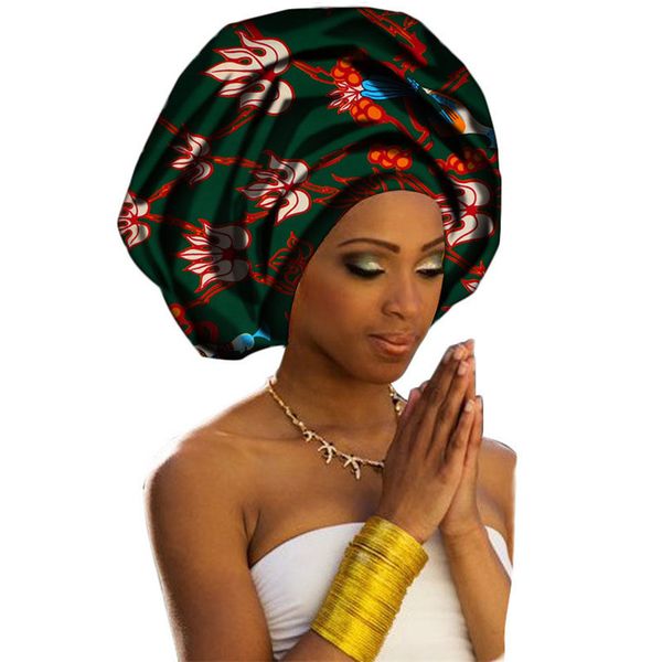 

African Head Wrap 2018 Женские головные уборы с принтом Ткань Повязка на голову Галстук-шар