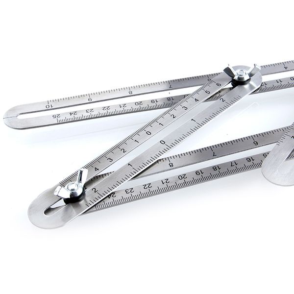 2019 multi angle template scale ruler stainless steel four sided multi function adjustable folding angle izer template tool from sbxiang 23 77 ruler template