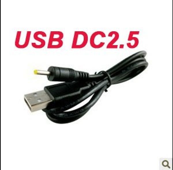 Cabo de carga USB DC2.5 para DC 2,5 mm para plugue USB / cabo de alimentação para Nokia por atacado 800 pcs / lote