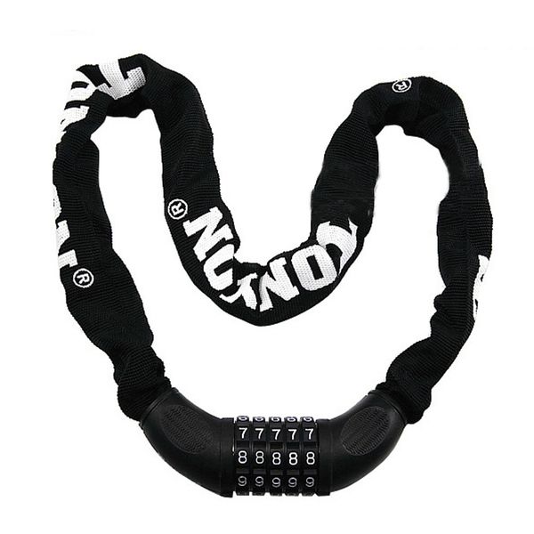 

drill resistant bicycle resettable 5 digit password lock bike motorcycle chain lock outdoor sports antitheft guard security