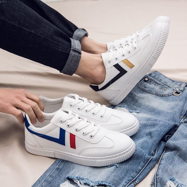 

2018 New White Shoes for Men fashion Casual Shoes Waterproof Sneakers Retro Stylish Hard-wearing Sneaker Youth Leisure Skate
