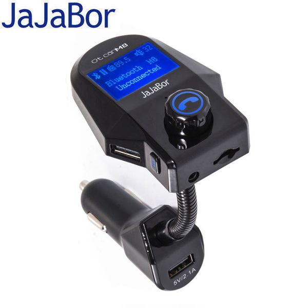 

jajabor bluetooth car kit handsmp3 audio music player 3.5mm aux receiver music fm transmitter modulator 5v/3.1a car charger