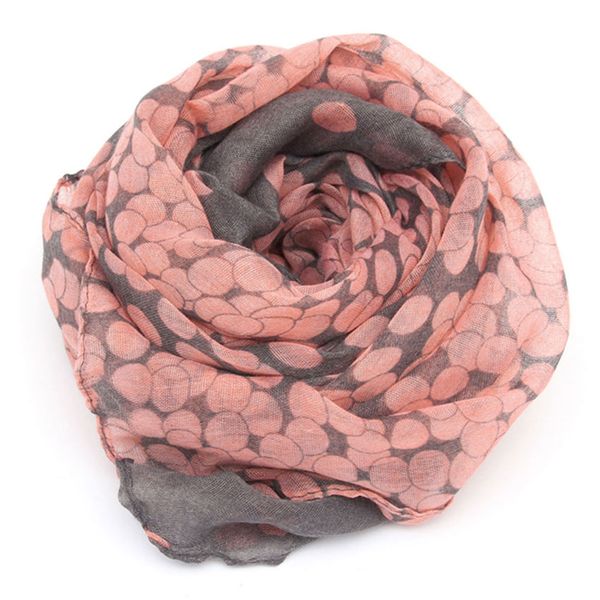 

2017 women scarf autumn warm soft long voile neck large wrap shawl stole pink grey dots scarve 166*60cm ho950748, Blue;gray