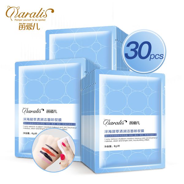 

deep ocean 30pcs wet makeup remove wipes easily cleaning tissue towels cleansing wet wipes cosmetic cleanser protable