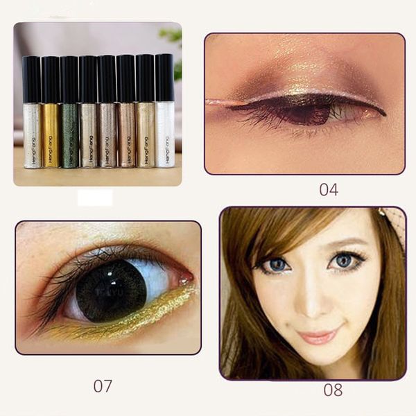 Heng Fang Shiny Magic Glitter Eyeliner Eyeliner liquidi impermeabili Shining Metallic Gold Silver Eyeliner Trucco