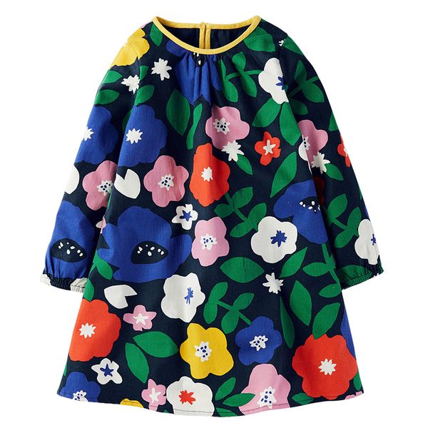 

baby girls dresses long sleeve cotton princess dress 2018 spring autumn casual kids dresses for girls jersey clothing children clothes, Red;yellow