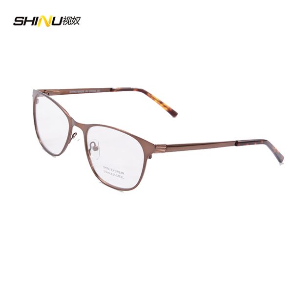 

new eyeglasses frames men stainless steel frame with rubber paint extensible spectacle frame oculos de grau 1441, Silver