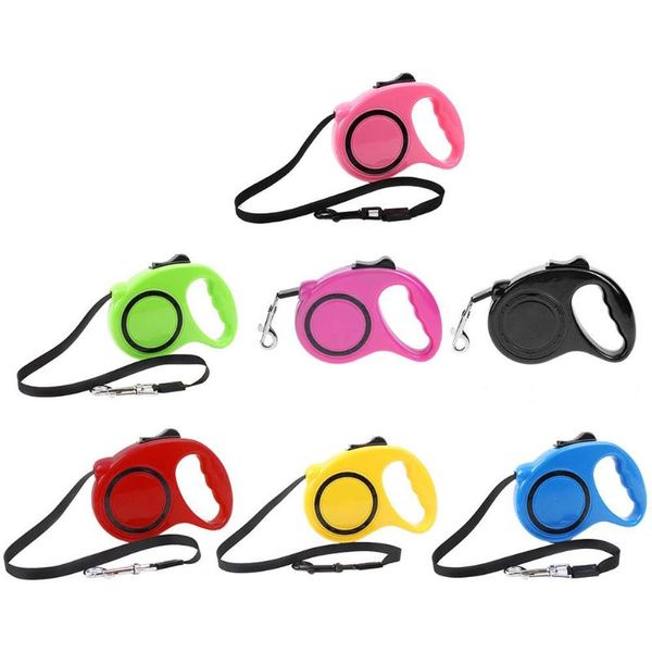 

dog leads automatic telescopic traction rope portable pet dog chain tractor dog leash 3 m 5 m traction belt