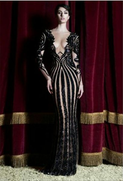 

вечернее платье длинное платье с v-образным вырезом черный с длинным рукавом пояс с декоративной отделкой персонализированная застежка-молни, Red