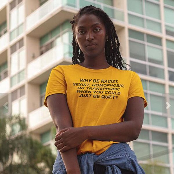 

pkorli frank ocea tumblr t-shirt women why be racist sexist homophobic transphobic when you can just be quiet t-shirt for girls, White