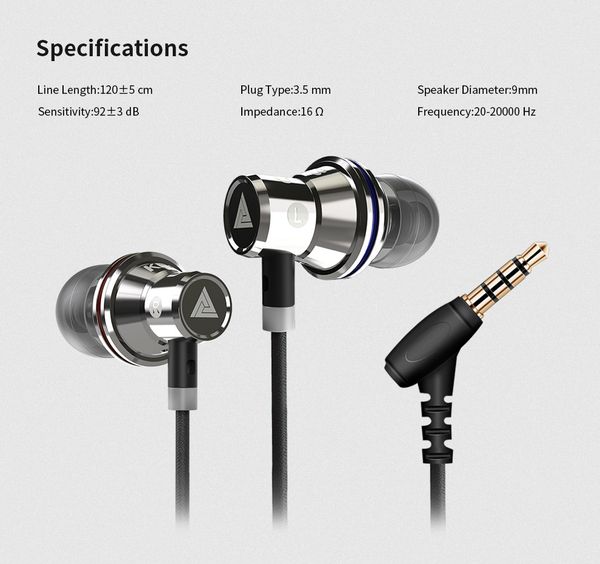 

kd3 ufo promoving-coil earphone in-ear type hifi cellphone music movement wired control headphone with microphone