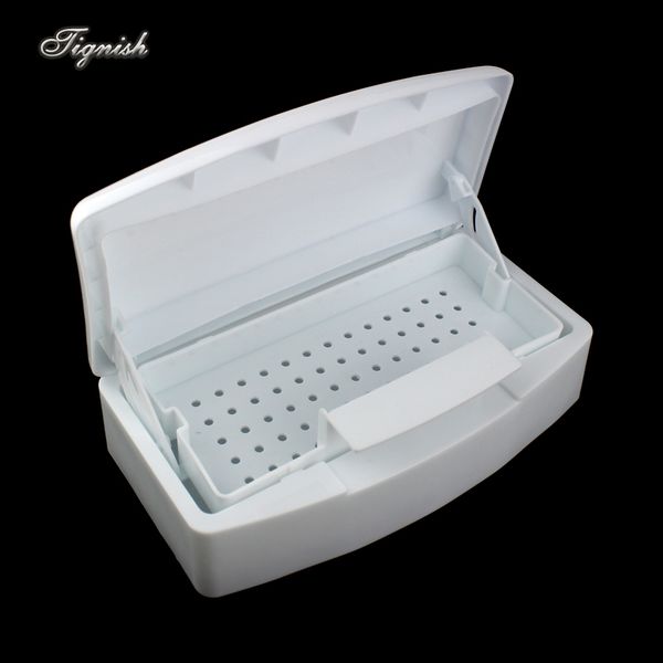 

tignish sterilizer box white container manicure double layer sterilizing tray storage nail art salon equipment makeup tools, Silver