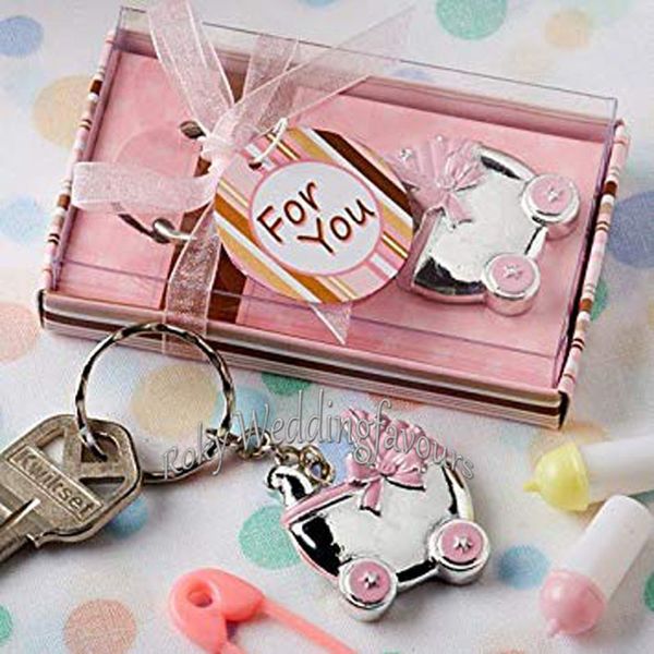 20PCS Коляски Keychain Baby Shower Крещение партия выступает событие Keepsake Крещение День рождения брелок Подарки