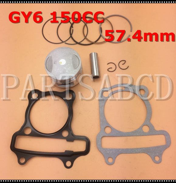 

gy6 150cc piston ring set with cylinder gaskets for gy6 150cc hammerhead go kart