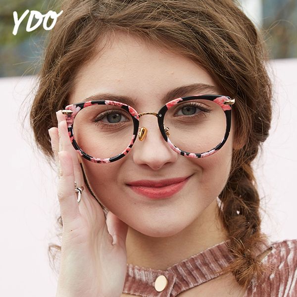 

ydo new 2018 round glasses frames women transparent clear lens eyeglasses fashion black computer optical frame woman spectacles, Silver