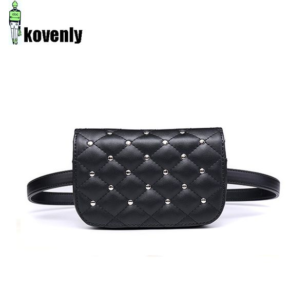 

new fashion waist bag for women fanny pack pu leather belt shoulder bag female bum bolosa travel chest bags 13